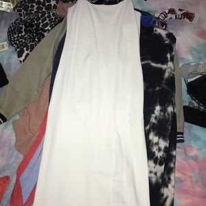 White side slur dress
